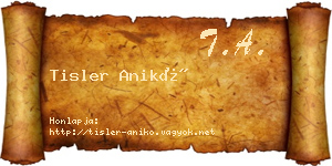 Tisler Anikó névjegykártya